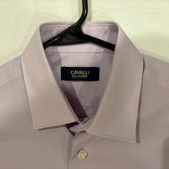 Roberto Cavalli Button Down Lavender Dress Shirt - Picture 3 of 3
